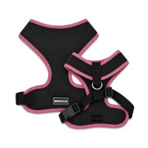 Negro-con-rosa-liso-1 Pechera Soft Negro con Rosa